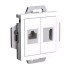 ATLASDESIGN РОЗЕТКА двойная HDMI+RJ45, кат.5Е, механизм, БЕЛЫЙ, ATN000182