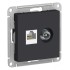 ATLASDESIGN РОЗЕТКА двойная комп+ТВ, RJ45+TV, кат.5E, механизм, КАРБОН, ATN001089
