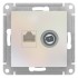 ATLASDESIGN РОЗЕТКА двойная комп+ТВ, RJ45+TV, кат.5E, механизм, ЖЕМЧУГ, ATN000489