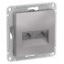 ATLASDESIGN РОЗЕТКА двойная компьютерная RJ45+RJ45, кат.5E, механизм, АЛЮМИНИЙ, ATN000385