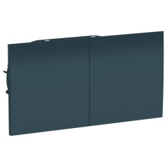 ATLASDESIGN РОЗЕТКА двойная с заземлением  со шторками и сдвижной крышкой, 16А, в сборе, ИЗУМРУД, ATN000828