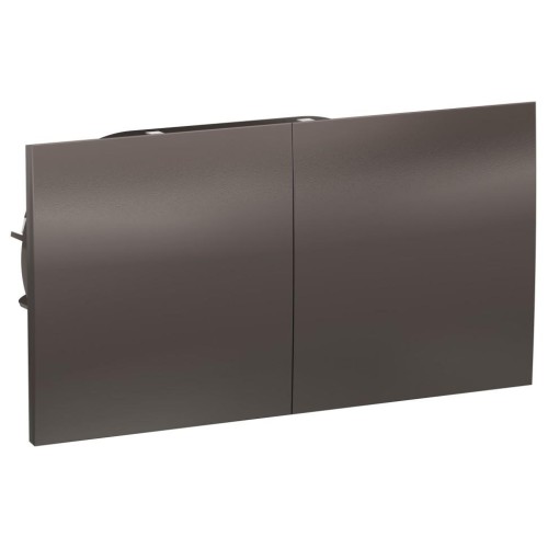 ATLASDESIGN РОЗЕТКА двойная с заземлением  со шторками и сдвижной крышкой, 16А, в сборе, МОККО, ATN000628