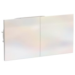 ATLASDESIGN РОЗЕТКА двойная с заземлением  со шторками и сдвижной крышкой, 16А, в сборе, ЖЕМЧУГ, ATN000428