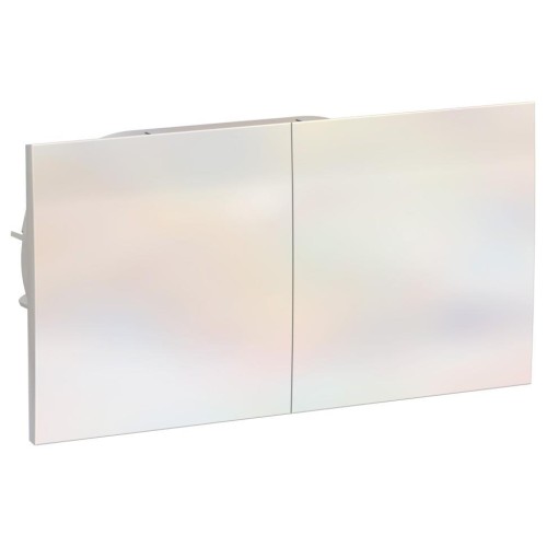 ATLASDESIGN РОЗЕТКА двойная с заземлением  со шторками и сдвижной крышкой, 16А, в сборе, ЖЕМЧУГ, ATN000428