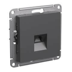 ATLASDESIGN РОЗЕТКА компьютерная RJ45, кат. 5Е, механизм, БАЗАЛЬТ, ATN001483
