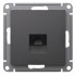 ATLASDESIGN РОЗЕТКА компьютерная RJ45, кат. 5Е, механизм, БАЗАЛЬТ, ATN001483