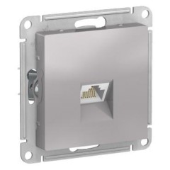 ATLASDESIGN РОЗЕТКА компьютерная RJ45, кат. 6A, механизм, АЛЮМИНИЙ, ATN000386