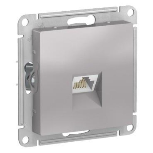 ATLASDESIGN РОЗЕТКА компьютерная RJ45, кат. 6A, механизм, АЛЮМИНИЙ, ATN000386