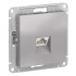 ATLASDESIGN РОЗЕТКА компьютерная RJ45, кат. 6A, механизм, АЛЮМИНИЙ, ATN000386
