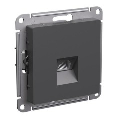 ATLASDESIGN РОЗЕТКА компьютерная RJ45, кат. 6A, механизм, БАЗАЛЬТ, ATN001486