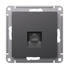 ATLASDESIGN РОЗЕТКА компьютерная RJ45, кат. 6A, механизм, БАЗАЛЬТ, ATN001486