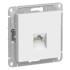 ATLASDESIGN РОЗЕТКА компьютерная RJ45, кат. 6A, механизм, БЕЛЫЙ, ATN000186