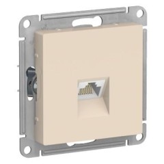 ATLASDESIGN РОЗЕТКА компьютерная RJ45, кат. 6A, механизм, БЕЖЕВЫЙ, ATN000286