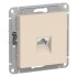 ATLASDESIGN РОЗЕТКА компьютерная RJ45, кат. 6A, механизм, БЕЖЕВЫЙ, ATN000286