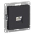 ATLASDESIGN РОЗЕТКА компьютерная RJ45, кат. 6A, механизм, КАРБОН, ATN001086