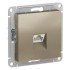 ATLASDESIGN РОЗЕТКА компьютерная RJ45, кат. 6A, механизм, ШАМПАНЬ, ATN000586