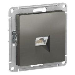 ATLASDESIGN РОЗЕТКА компьютерная RJ45, кат. 6A, механизм, СТАЛЬ, ATN000986