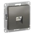 ATLASDESIGN РОЗЕТКА компьютерная RJ45, кат. 6A, механизм, СТАЛЬ, ATN000986