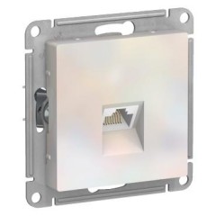 ATLASDESIGN РОЗЕТКА компьютерная RJ45, кат. 6A, механизм, ЖЕМЧУГ, ATN000486