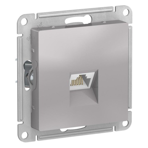ATLASDESIGN РОЗЕТКА компьютерная RJ45, механизм, АЛЮМИНИЙ, ATN000383