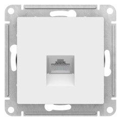 ATLASDESIGN РОЗЕТКА компьютерная RJ45, механизм, БЕЛЫЙ, ATN000183