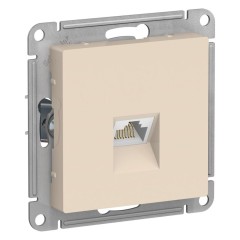 ATLASDESIGN РОЗЕТКА компьютерная RJ45, механизм, БЕЖЕВЫЙ, ATN000283