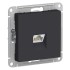 ATLASDESIGN РОЗЕТКА компьютерная RJ45, механизм, КАРБОН, ATN001083
