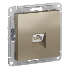 ATLASDESIGN РОЗЕТКА компьютерная RJ45, механизм, ШАМПАНЬ, ATN000583