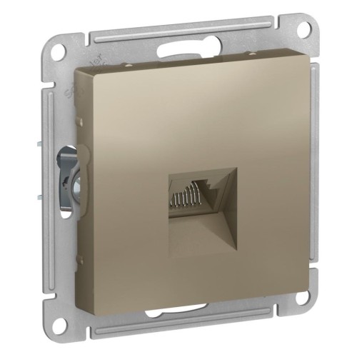 ATLASDESIGN РОЗЕТКА компьютерная RJ45, механизм, ШАМПАНЬ, ATN000583