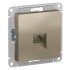 ATLASDESIGN РОЗЕТКА компьютерная RJ45, механизм, ШАМПАНЬ, ATN000583
