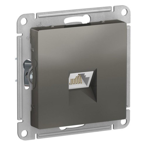 ATLASDESIGN РОЗЕТКА компьютерная RJ45, механизм, СТАЛЬ, ATN000983