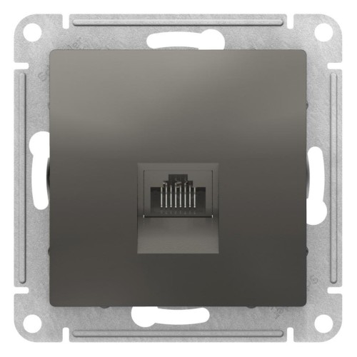 ATLASDESIGN РОЗЕТКА компьютерная RJ45, механизм, СТАЛЬ, ATN000983