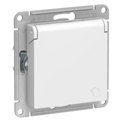 ATLASDESIGN РОЗЕТКА с заземл. со шторками с крышкой, 16А, IP20, механизм, ЛОТОС, ATN001346