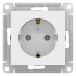 ATLASDESIGN РОЗЕТКА с заземлением, 16А, механизм, БЕЛЫЙ, ATN000143