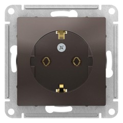 ATLASDESIGN РОЗЕТКА с заземлением, 16А, механизм, МОККО, ATN000643