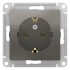 ATLASDESIGN РОЗЕТКА с заземлением, 16А, механизм, СТАЛЬ, ATN000943