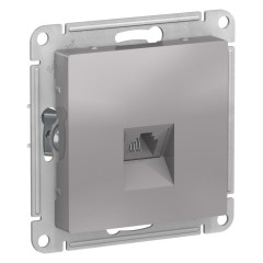 ATLASDESIGN РОЗЕТКА телефонная RJ11, механизм, АЛЮМИНИЙ, ATN000381