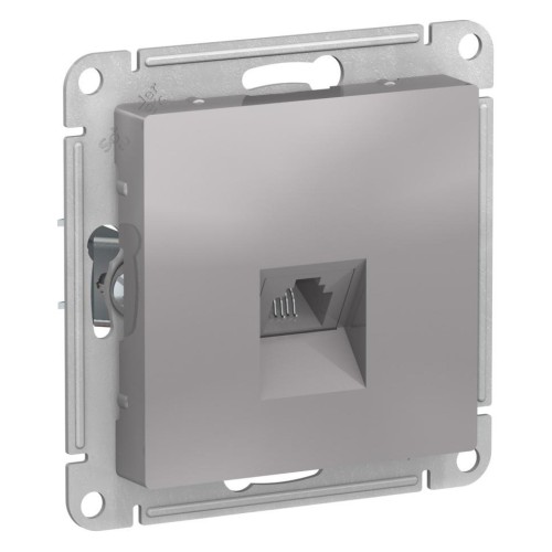 ATLASDESIGN РОЗЕТКА телефонная RJ11, механизм, АЛЮМИНИЙ, ATN000381