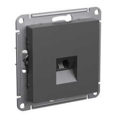 ATLASDESIGN РОЗЕТКА телефонная RJ11, механизм, БАЗАЛЬТ, ATN001481