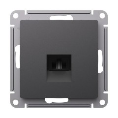 ATLASDESIGN РОЗЕТКА телефонная RJ11, механизм, БАЗАЛЬТ, ATN001481