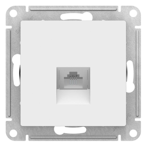 ATLASDESIGN РОЗЕТКА телефонная RJ11, механизм, БЕЛЫЙ, ATN000181