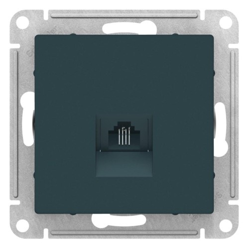 ATLASDESIGN РОЗЕТКА телефонная RJ11, механизм, ИЗУМРУД, ATN000881