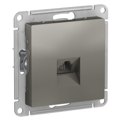 ATLASDESIGN РОЗЕТКА телефонная RJ11, механизм, СТАЛЬ, ATN000981