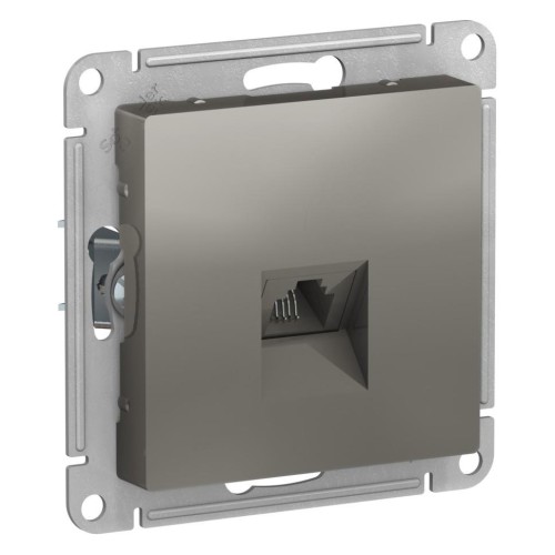 ATLASDESIGN РОЗЕТКА телефонная RJ11, механизм, СТАЛЬ, ATN000981