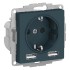 ATLASDESIGN SO + USB розетка A+A, 5В/2,4 А, 2х5В/1,2 А, изумруд, ATN000830