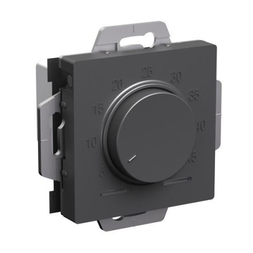 ATLASDESIGN ТЕРМОСТАТ электрон. теплого пола с датчиком, 10A, механизм, БАЗАЛЬТ, ATN001435