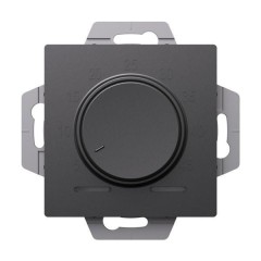 ATLASDESIGN ТЕРМОСТАТ электрон. теплого пола с датчиком, 10A, механизм, БАЗАЛЬТ, ATN001435