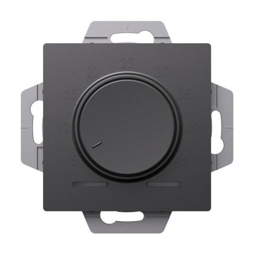 ATLASDESIGN ТЕРМОСТАТ электрон. теплого пола с датчиком, 10A, механизм, БАЗАЛЬТ, ATN001435