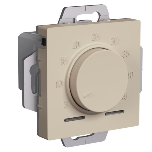 ATLASDESIGN ТЕРМОСТАТ электрон. теплого пола с датчиком, 10A, механизм, ПЕСОЧНЫЙ, ATN001235