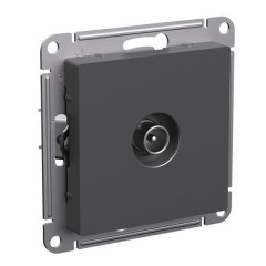ATLASDESIGN TV РОЗЕТКА оконечная 1DB, механизм, БАЗАЛЬТ, ATN001491